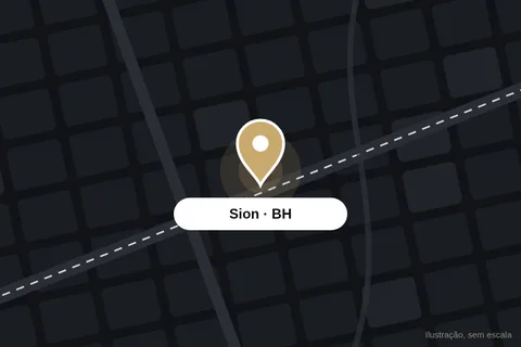 Mapa ilustrativo do bairro Sion, em Belo Horizonte